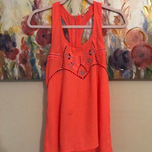 Womens coral color tank top